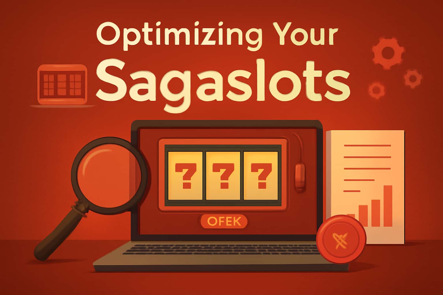 Informational scene depicting the concept of optimizing Sagaslots play.