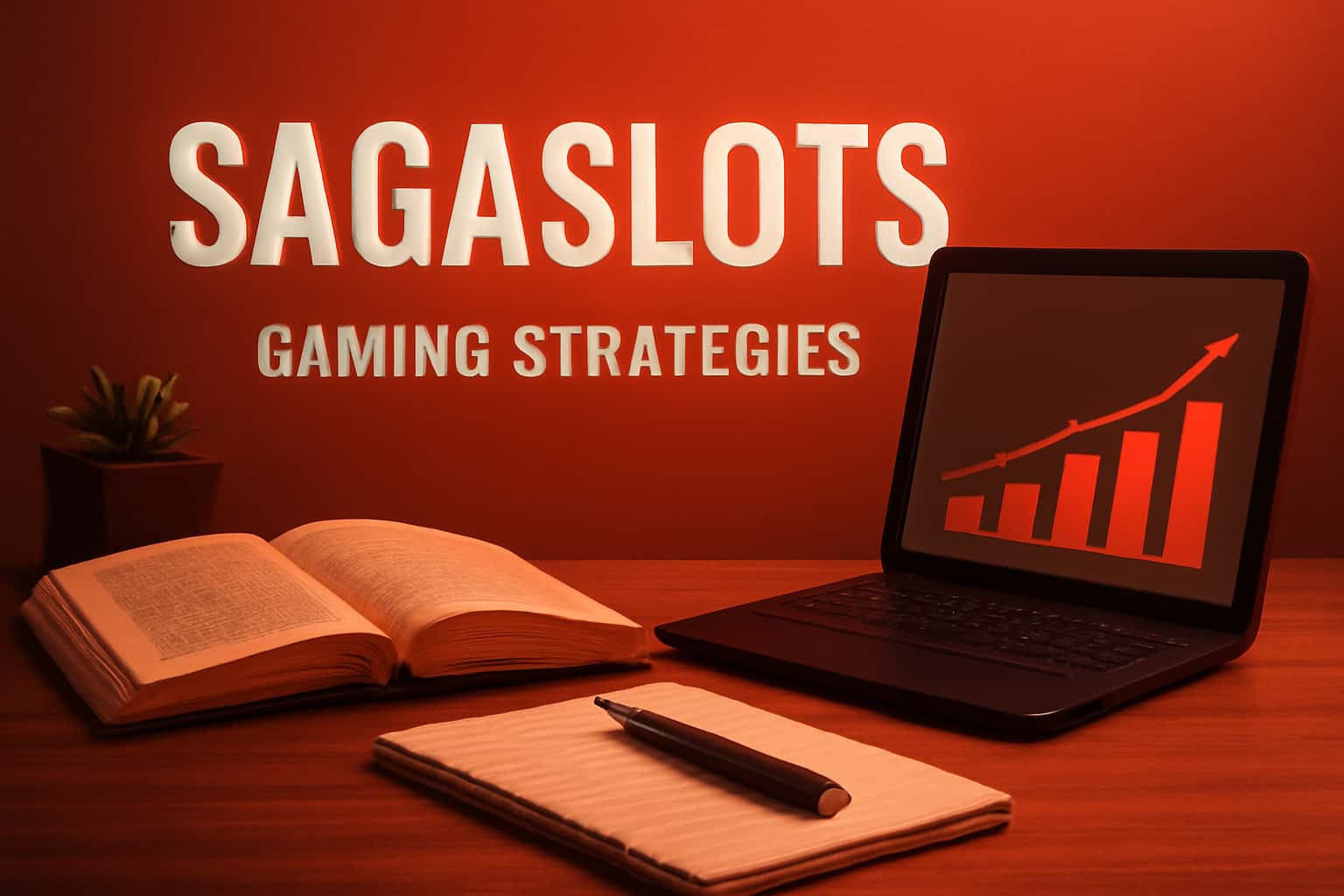 Informative scene depicting Sagaslots Gaming Strategies with the text 'Sagaslots' highlighted.