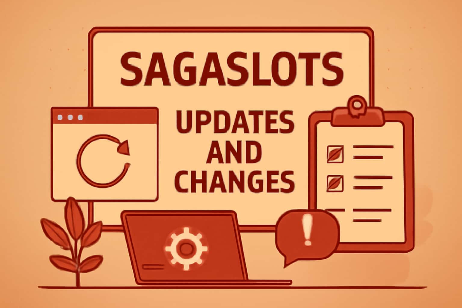 An informational overview of updates in the Sagaslots platform.