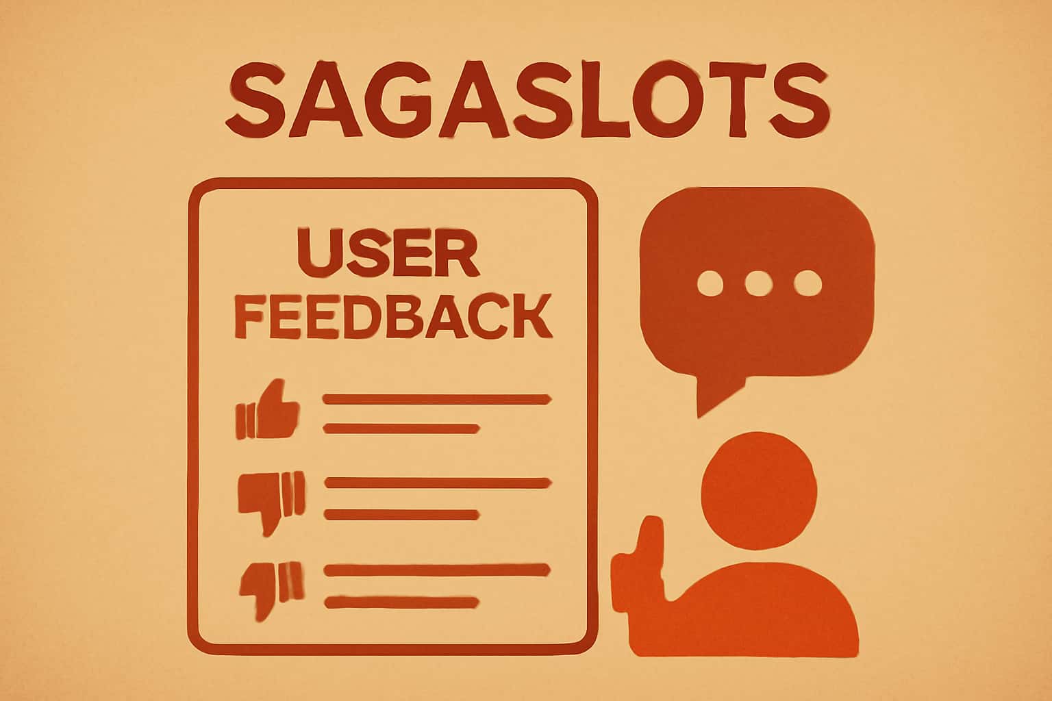 An informative scene illustrating user feedback insights related to Sagaslots.