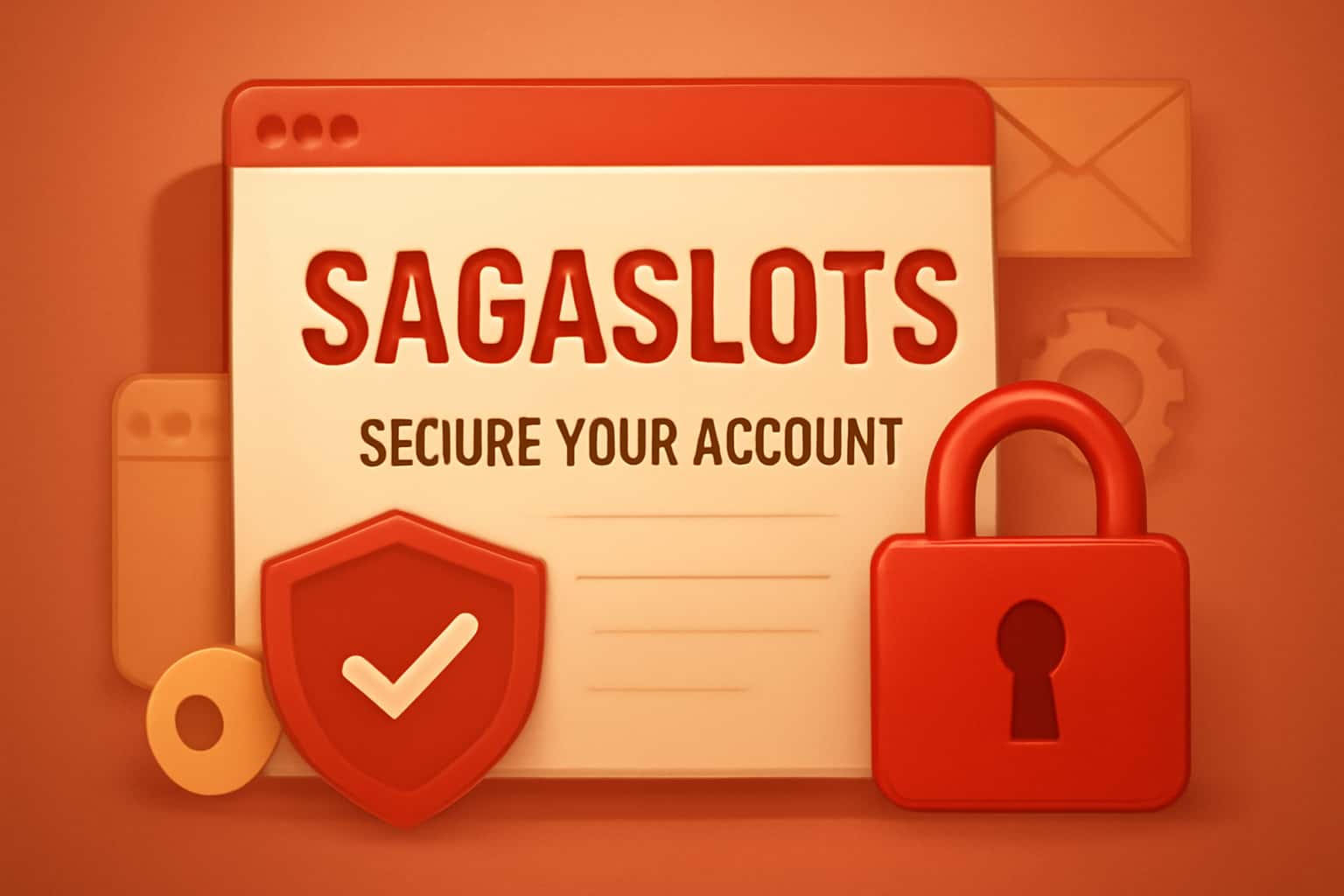 Informational graphic about securing your Sagaslots account.